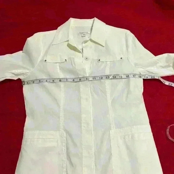 Coldwater Creek Off White Light Jacket - Size 8 - Picture 5 of 8